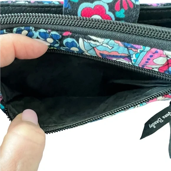 Vera Bradley Floral Paisley Quilted Wallet - Black Multi - Picture 5 of 6